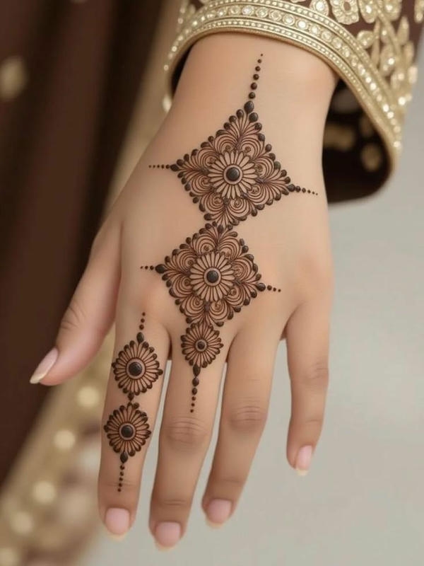 Back Hand Mehndi Design for beginners