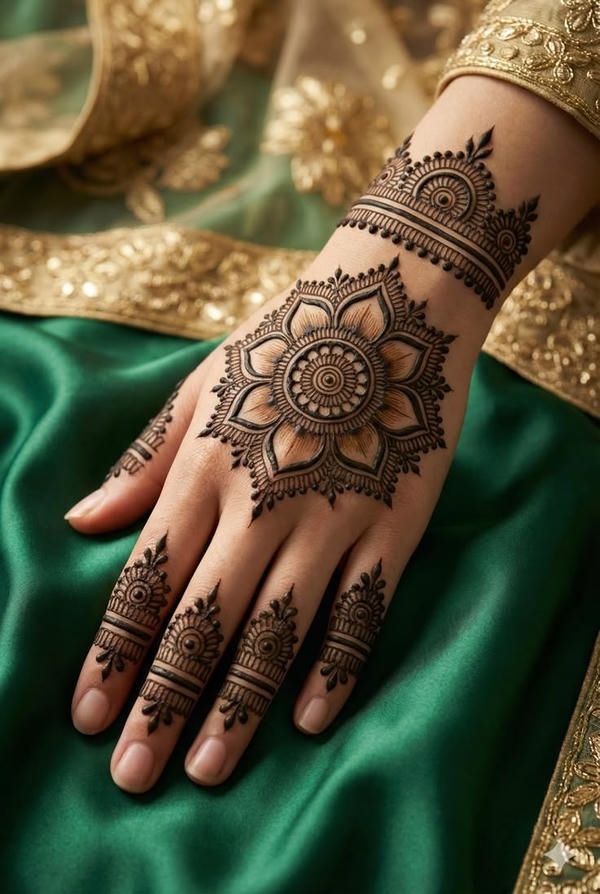 Back Hand Mehndi Design latest