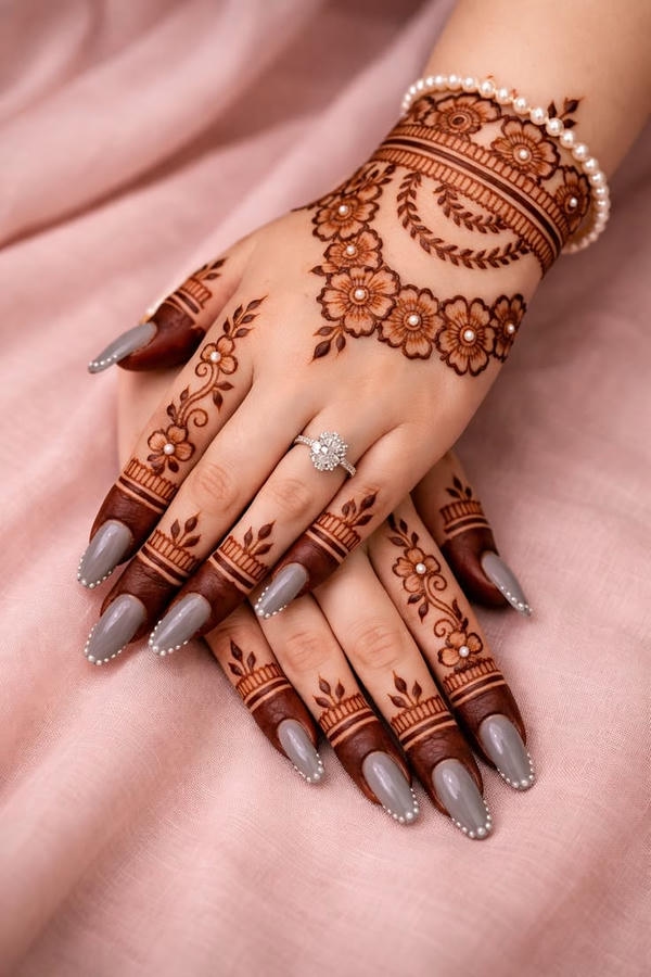 Back Hand Mehndi Design easy