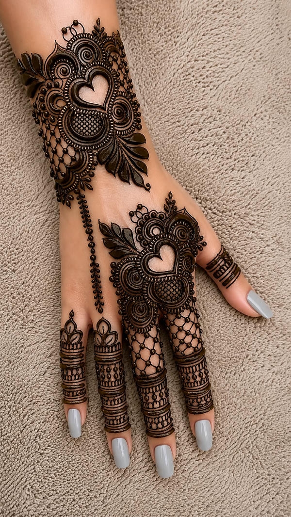 Back Hand Mehndi Design Arabic