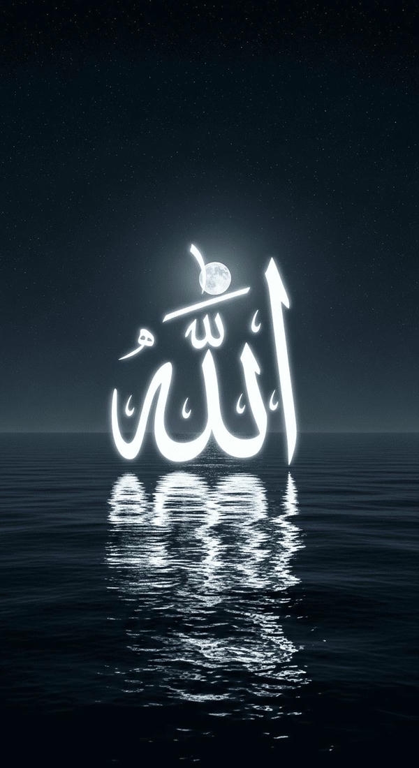 Allah dp Arabic calligraphy