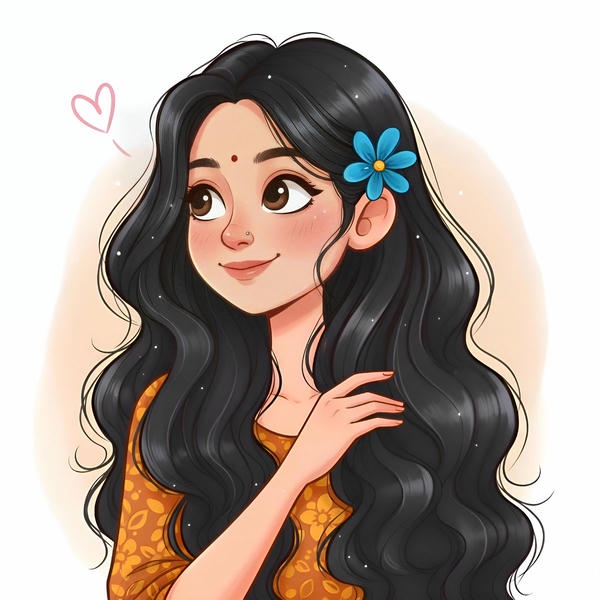 Cartoon dp for Girls 4K