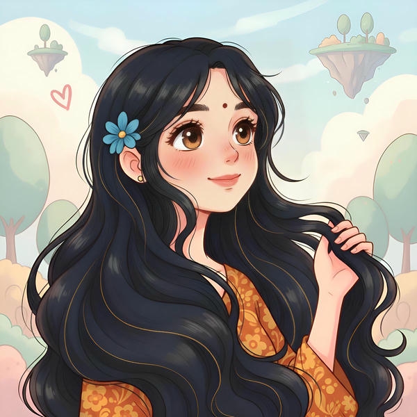 Cartoon dp for Girls Pic