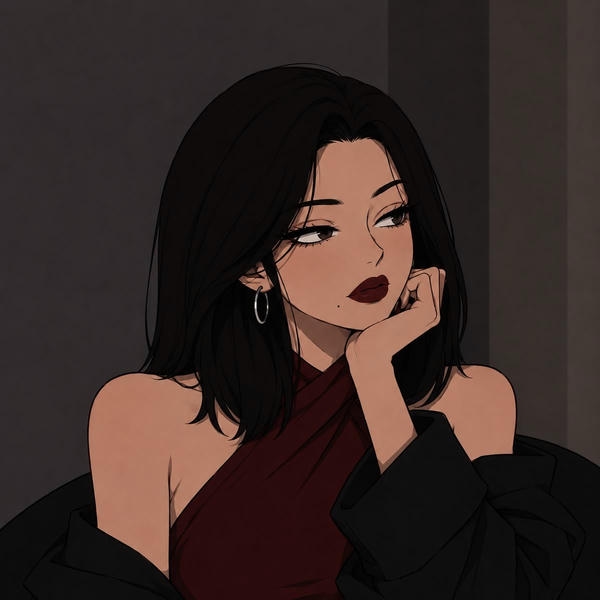 Cartoon dp for Girls Sad
