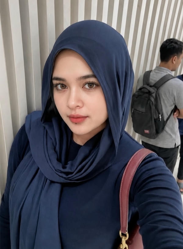 Hijab Girl DP Black and White