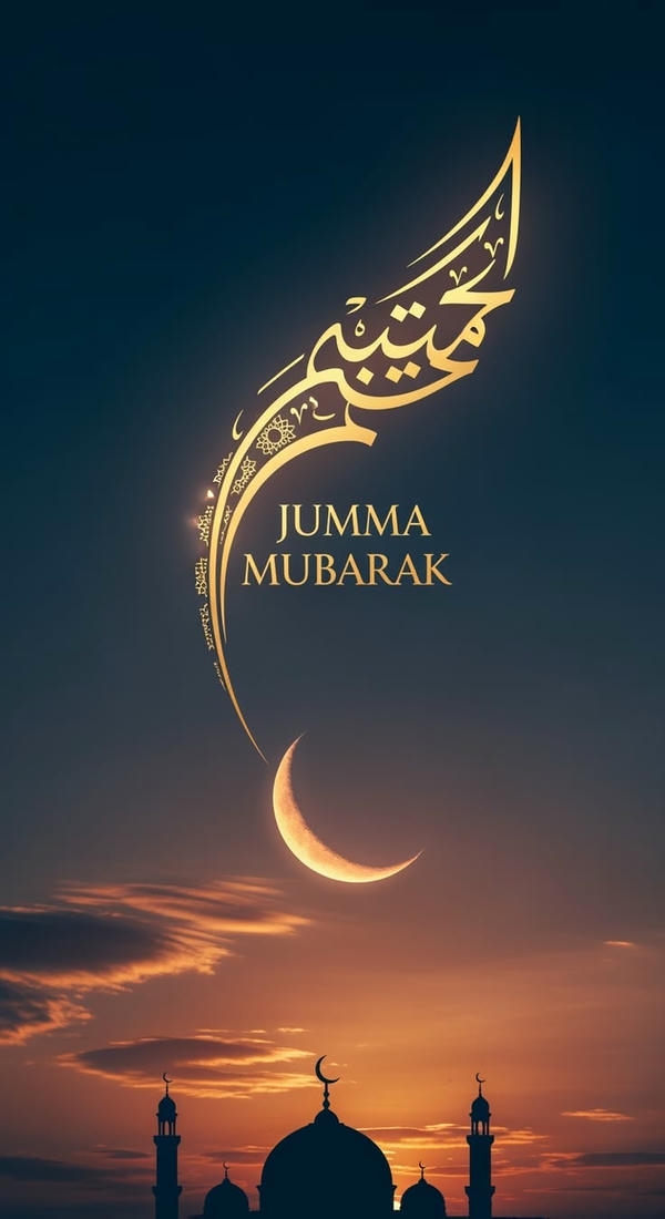 Jumma Mubarak Images with Mosque