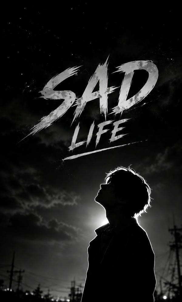 Sad Whatsapp DP Black