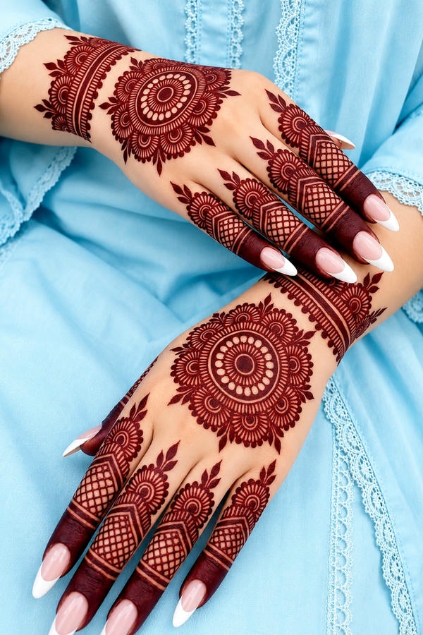 Back Hand Mehndi Design images