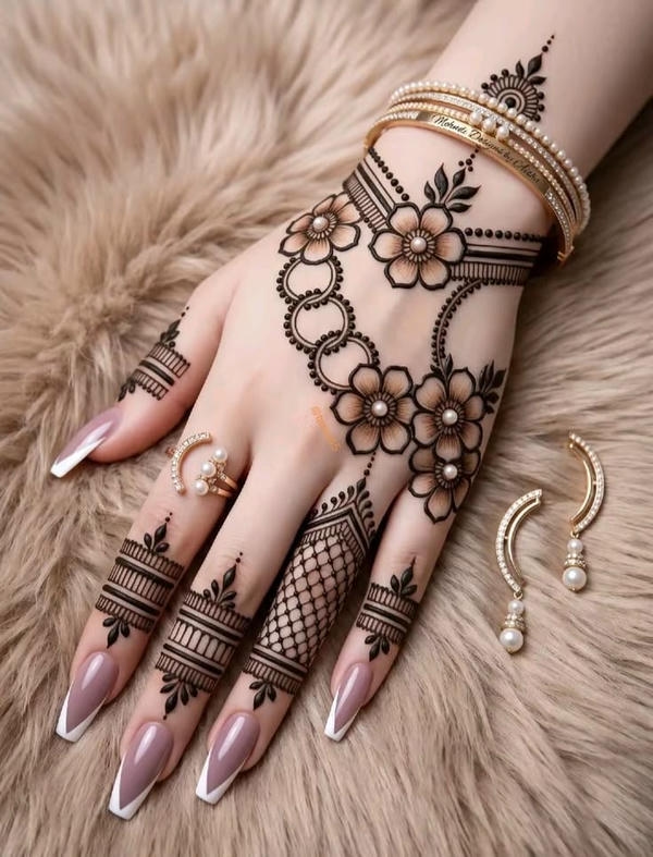 Back Hand Mehndi Design Pinterest