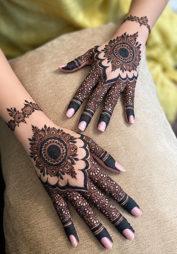 Back Hand Mehndi Design for Eid
