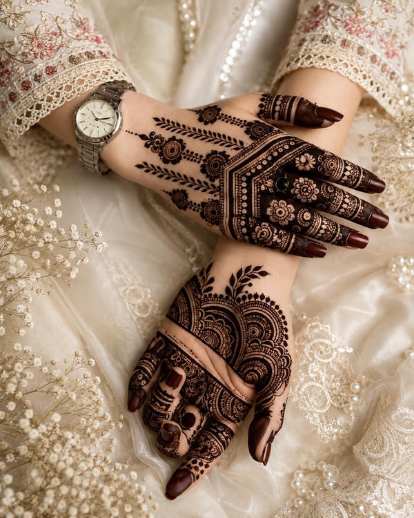 Back Hand Mehndi Design pic